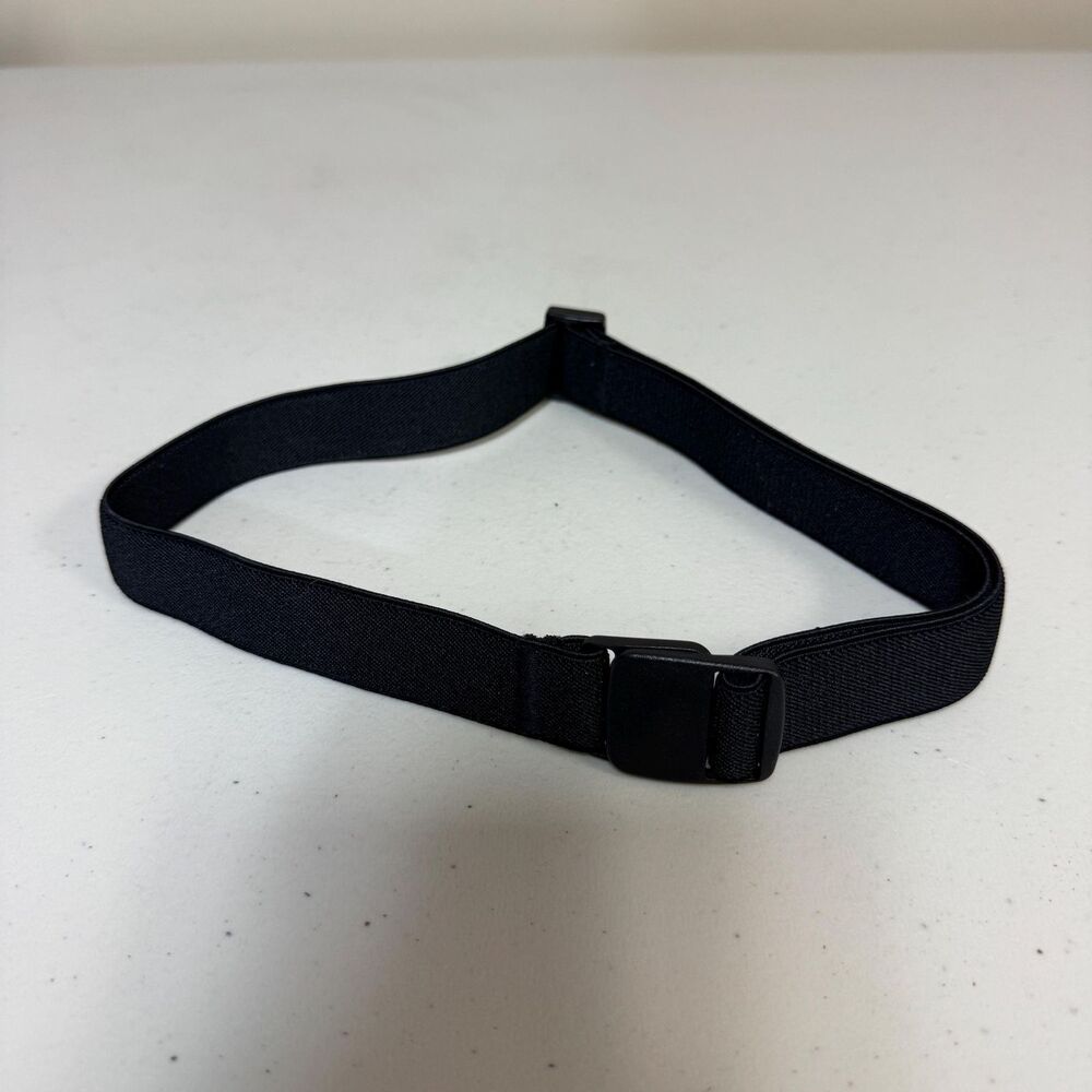 Black Adjustable Elastic Belt Nylon Strap Boy Belt Size 16" - 36" Buckle Easy On